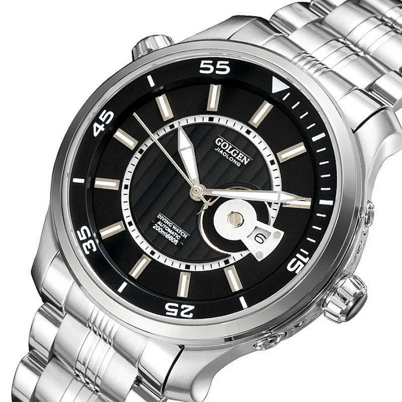 联保古尊6111蛟龙潜水200米限量机械男表国产腕表