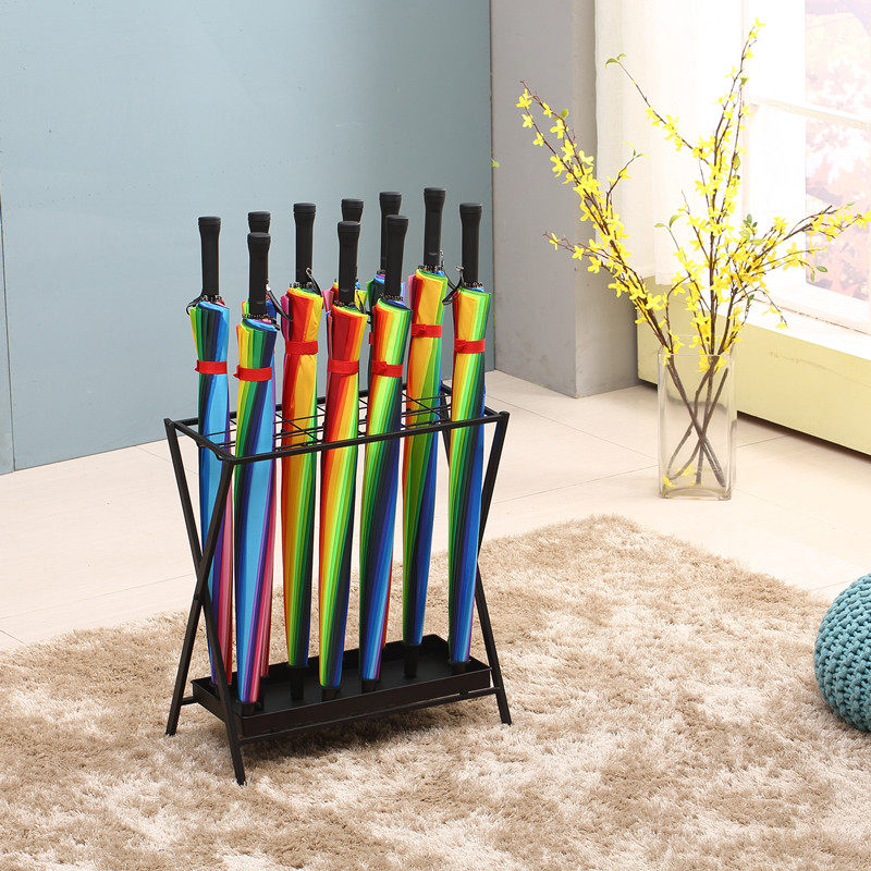 雨伞伞架雨具家用落地式办公室酒店折叠放置铁艺家用雨伞架