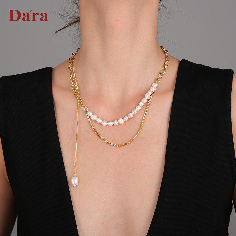 高级ins锁骨大气时尚轻奢设计小众感双项链项链