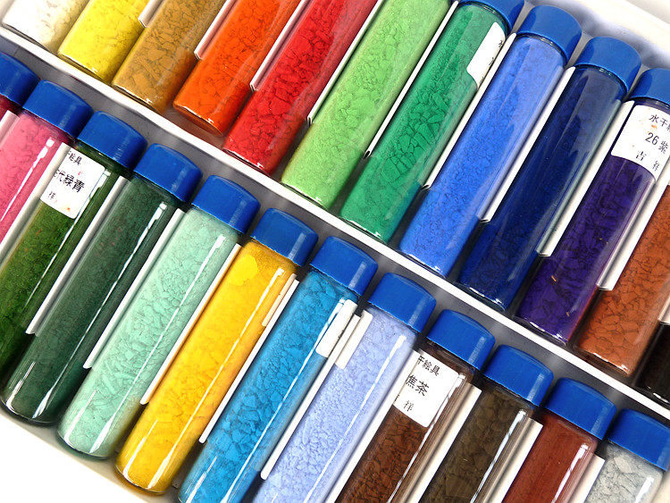 水干日本进口吉祥绘具30色套装矿物物色国画国画颜料