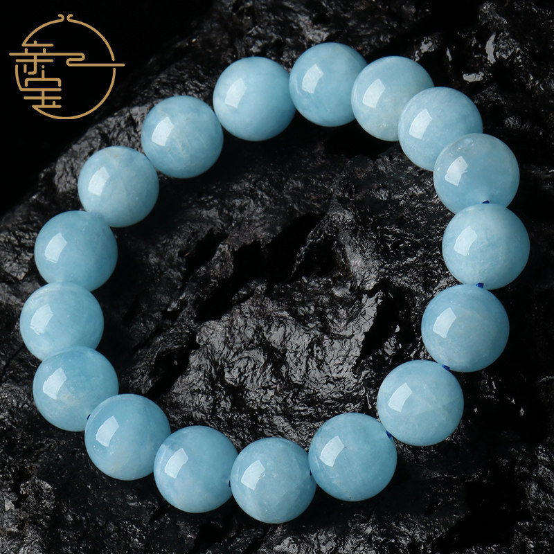 海水星光亲宝水晶蓝星海蓝宝手链水晶饰品纯正蓝带效应手链