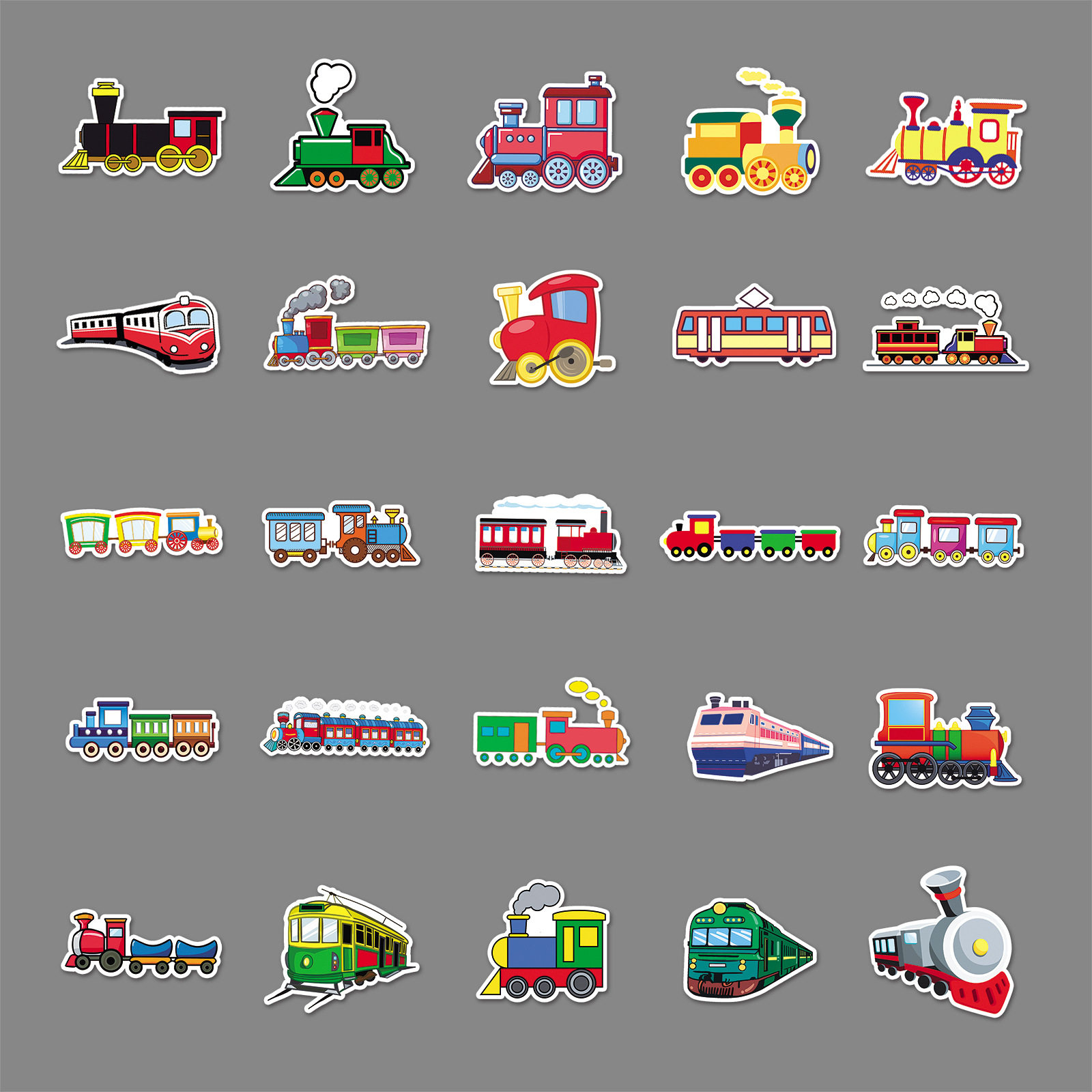 卡通50张小火车行李箱贴纸拉杆箱潮流涂鸦笔记本电脑汽车装饰贴纸