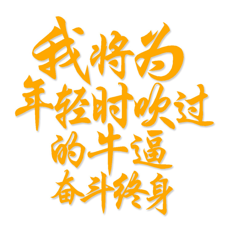 我将为小时候吹过的牛逼奋斗终身励志创意个性反光防水汽车贴花