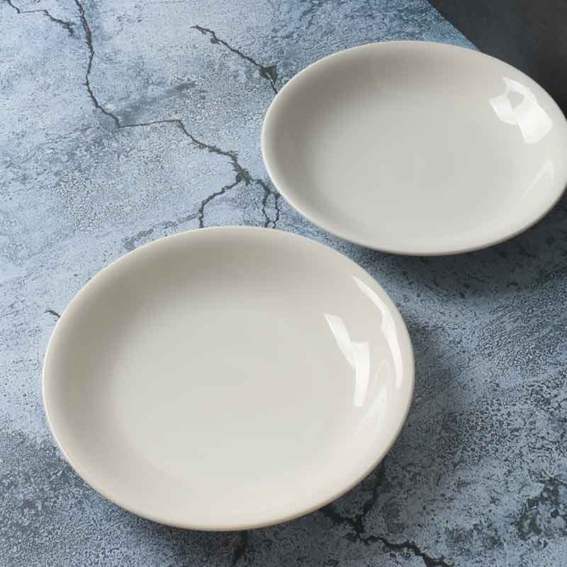某牌孤品简约白色中式盘子高端新骨瓷家用汤汁盘