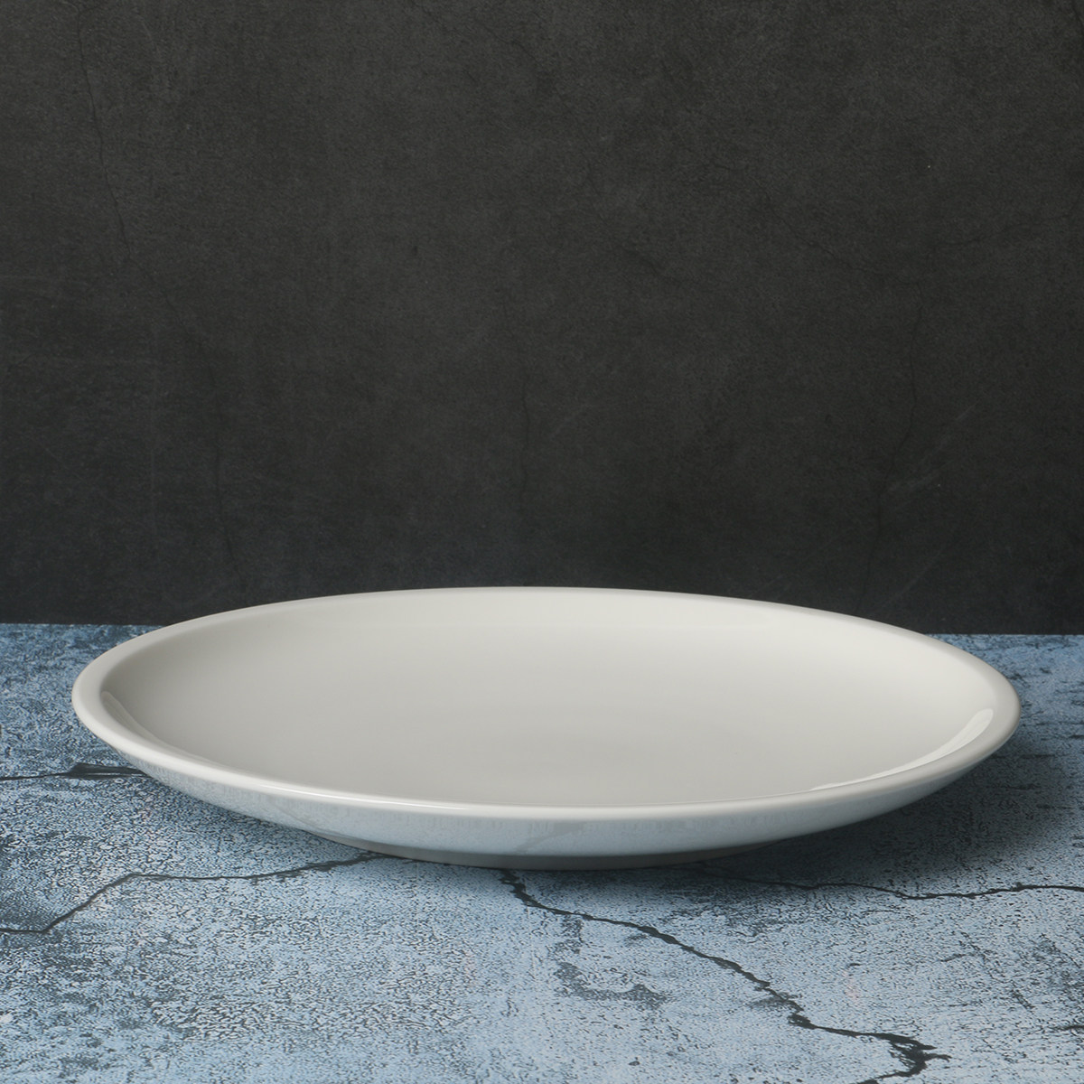 【比利时订单 孤品】奶白色润玉平盘【高端 新骨瓷】家用中式菜盘