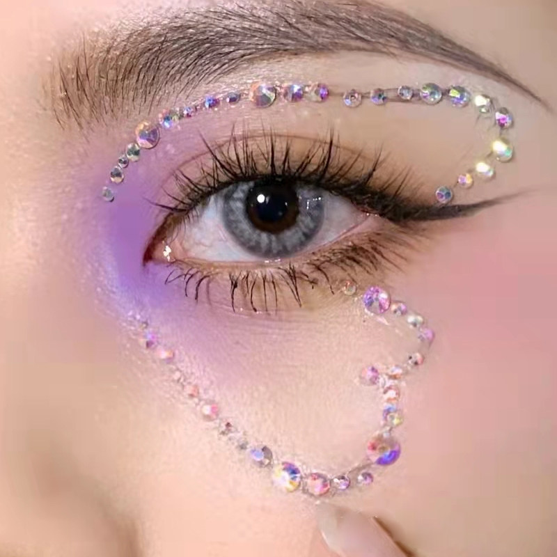 碎钻眼妆亮钻泪钻脸上饰品脸部贴钻装饰泪痣美甲工具