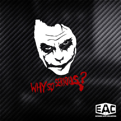 dc蝙蝠侠小丑whysoserious镂空车窗行李箱油箱汽车装饰贴