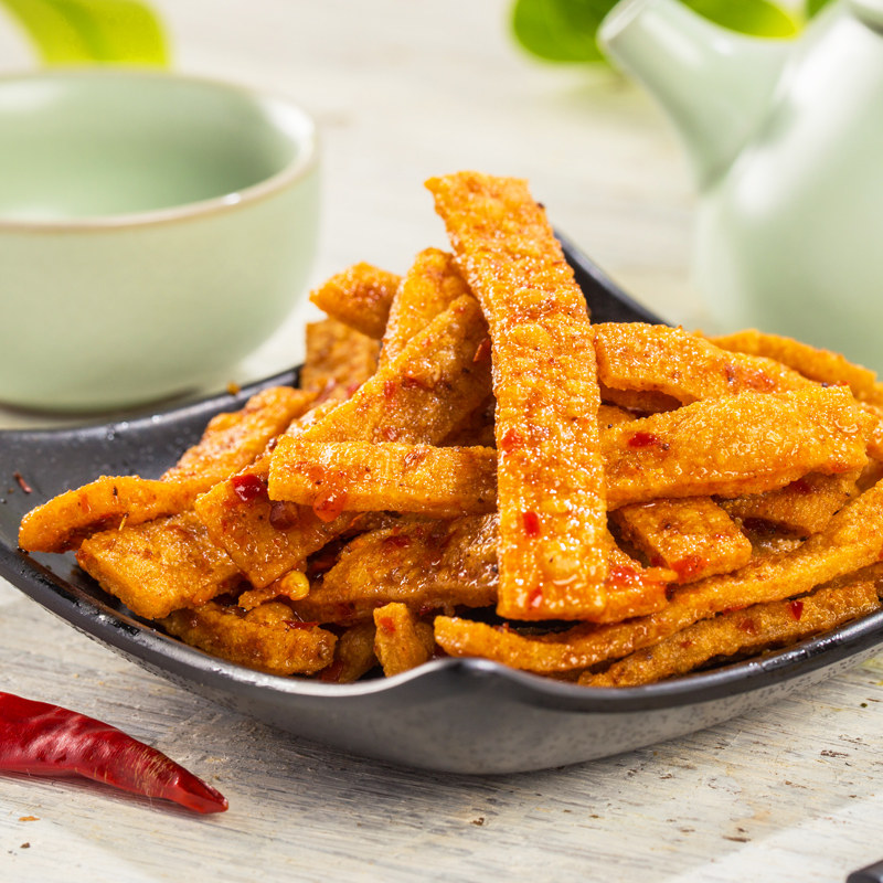 常德高山街麻辣丝辣条儿时零食怀旧老式豆干素肉豆腐干