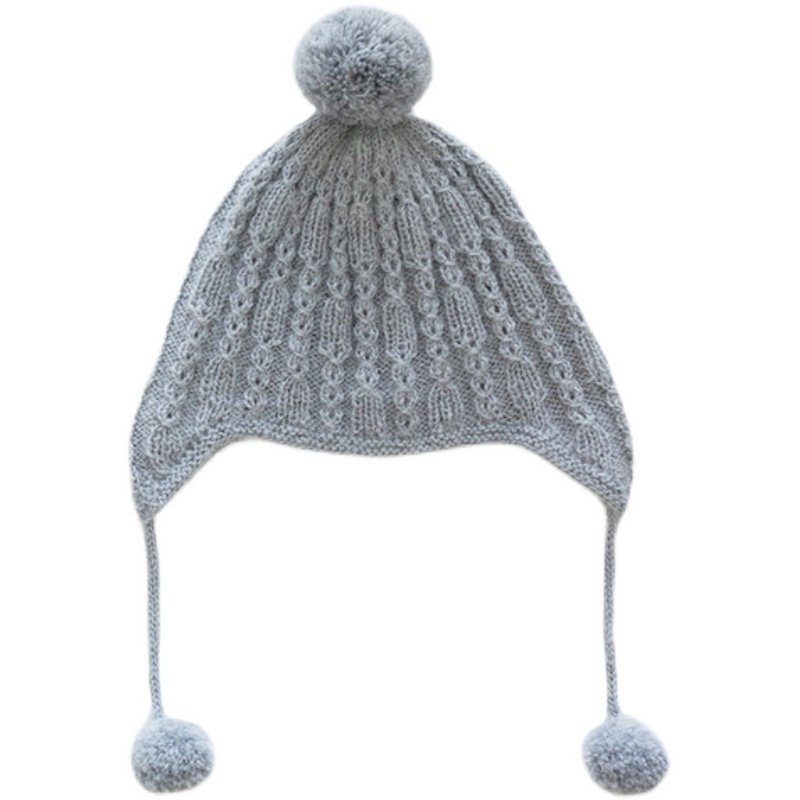 趣织铜钱花护护耳帽子手工diy棒针编织羊毛diy编织材料包