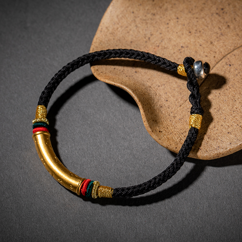 大善本命年情侣编织手工手链五彩手绳女真言六字手链