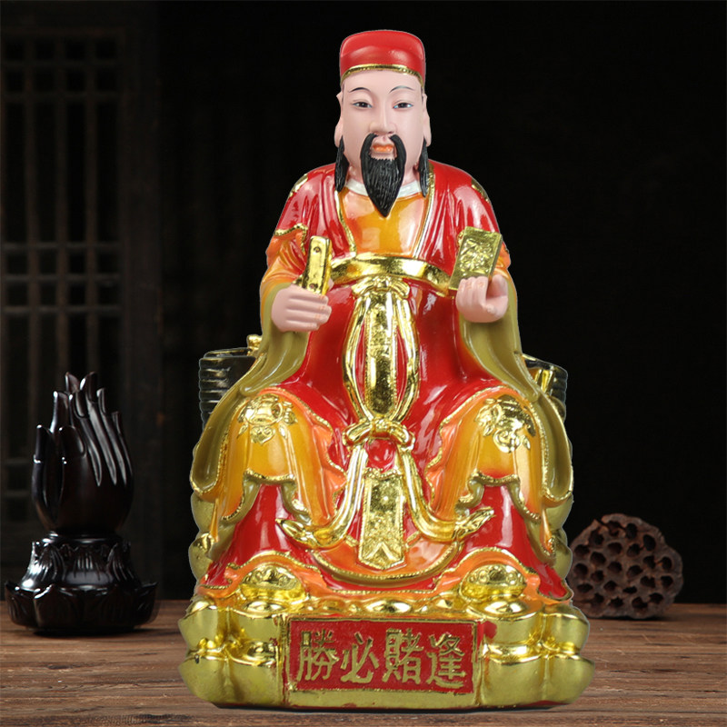 神像赌王韩信麻将室牌场店铺招财风水摆件