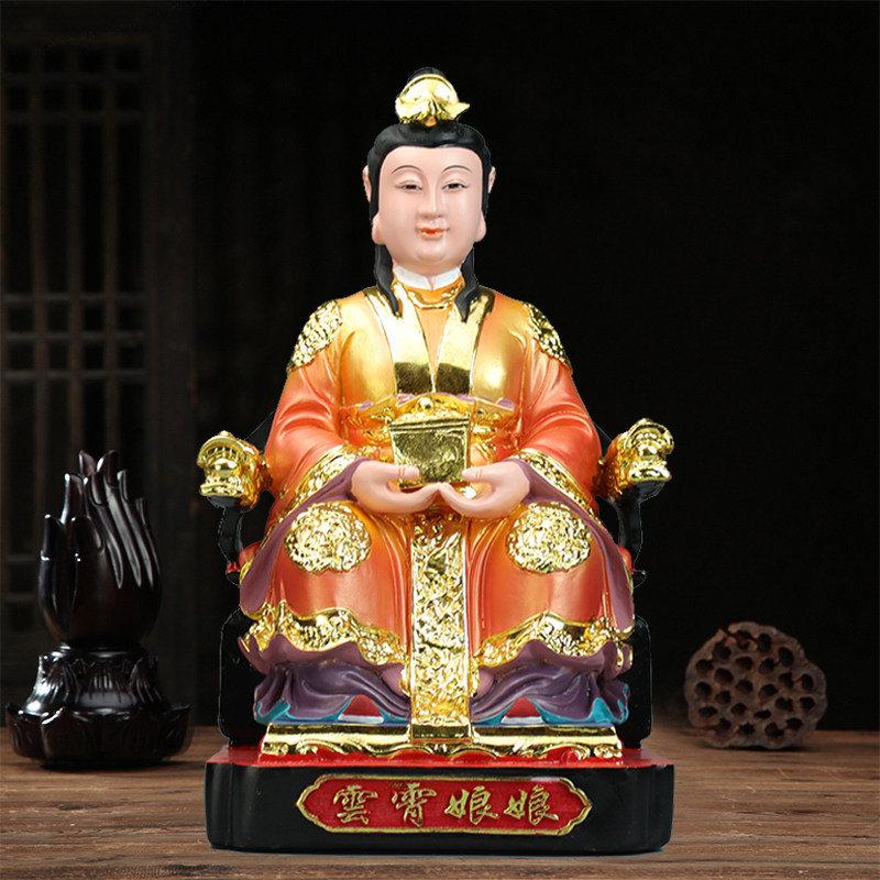 三霄娘娘神像云霄碧霄摆件开光三仙仙姑佛像摆件