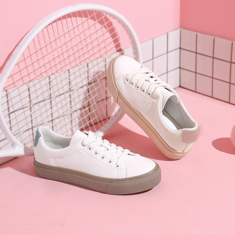 骆驼2020撞色小白鞋女简约休闲鞋学院风百搭平底女鞋四季可穿板鞋