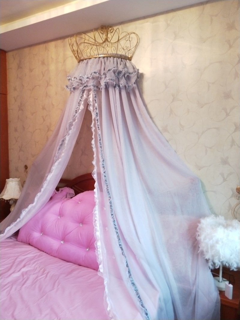 新品床幔糖果色床头纱幔公主韩式欧式现在装饰床幔