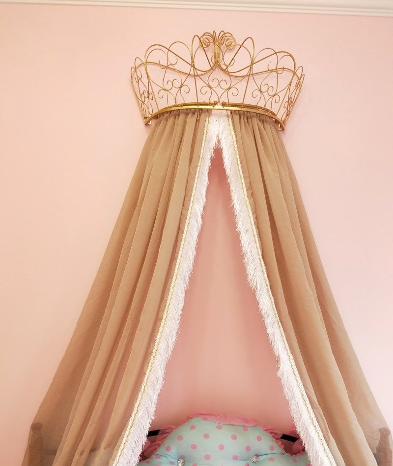 新品仿麻公主床幔苏流纱幔帘欧式韩式轻奢装饰床幔