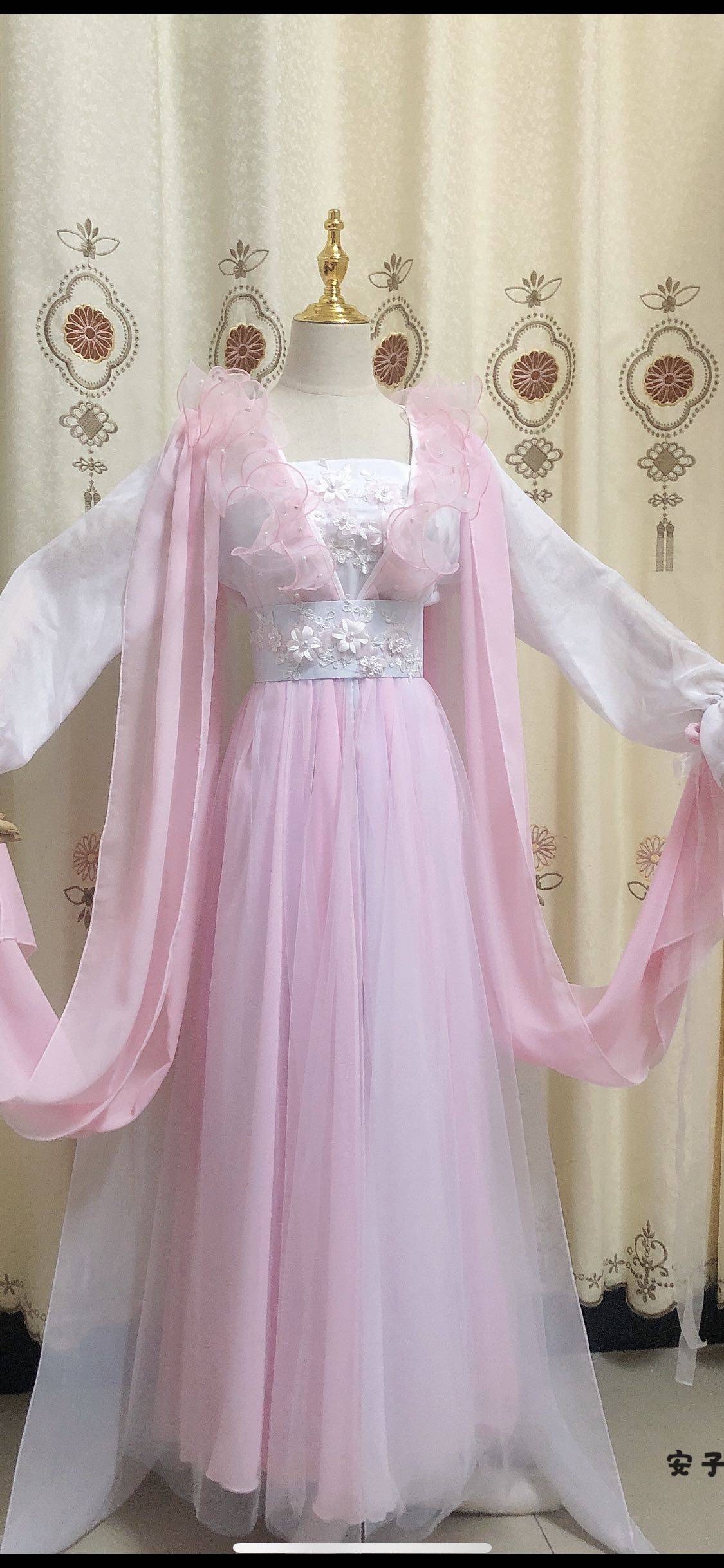 安子古风社香沉沉如霜花仙子日常古装超仙汉服民族服装