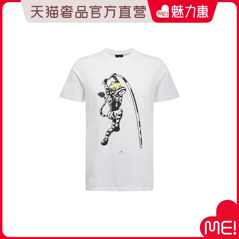 PSBYPAULSMITH黑色白色纯棉男士创意T恤