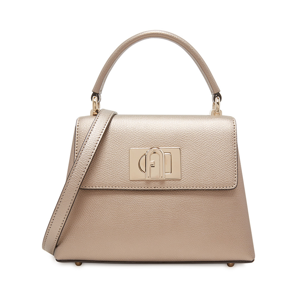 furla芙拉2022金属色牛皮革经典女士手提托特托特包