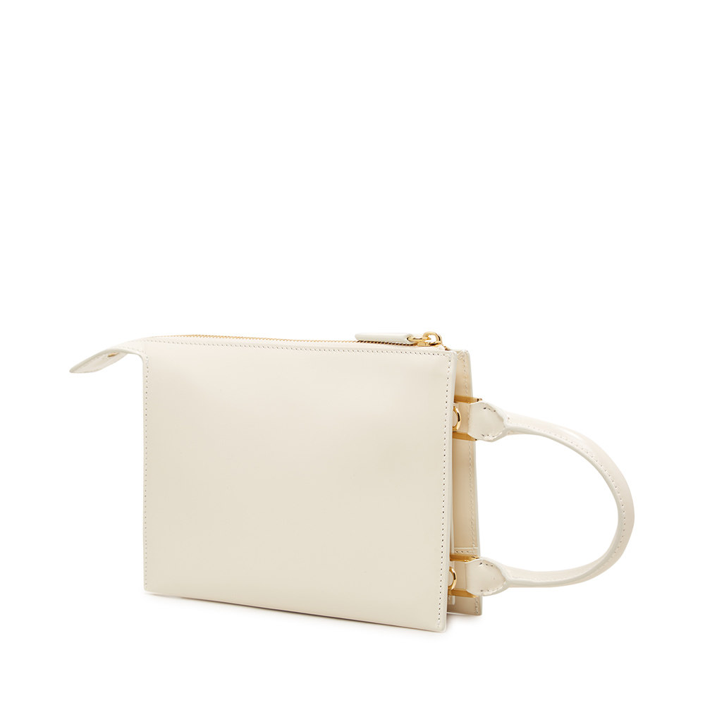 自营jilsander白色牛皮经典款饰女士手提托特通用款女包