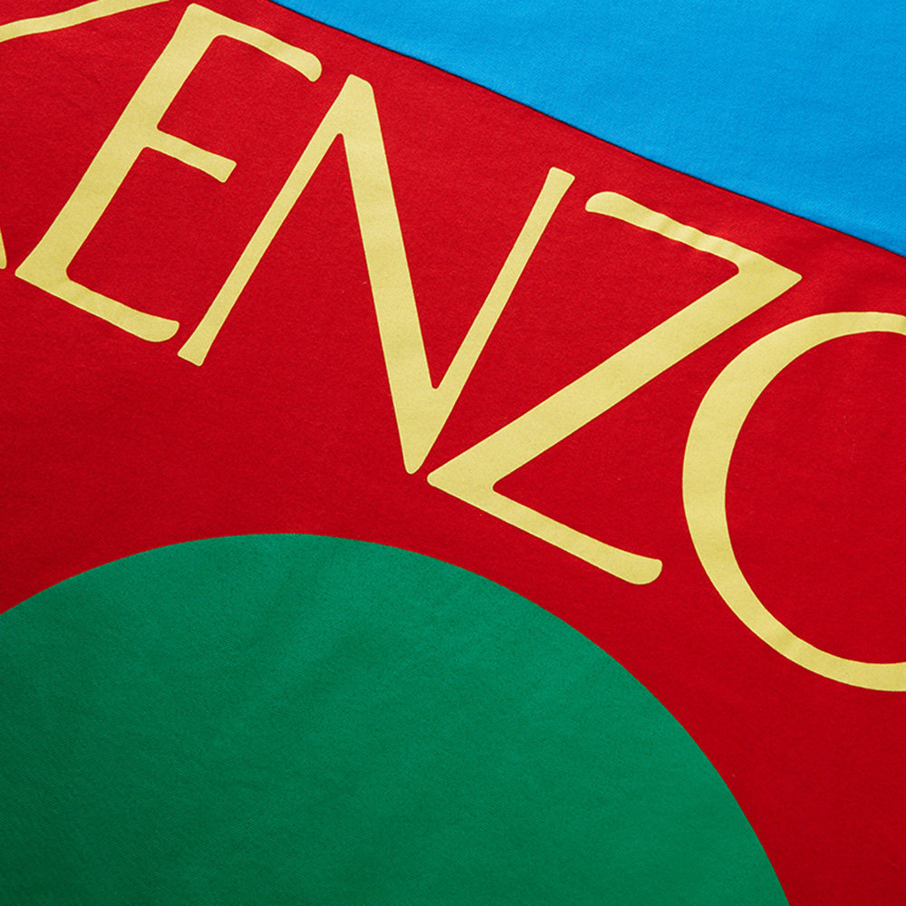 kenzo/高田贤三多色100%棉拼接印花logo贴布男士短袖t恤