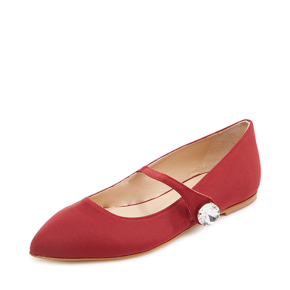 pollyplume多色经典皮鞋亮钻钻饰女士平底单鞋