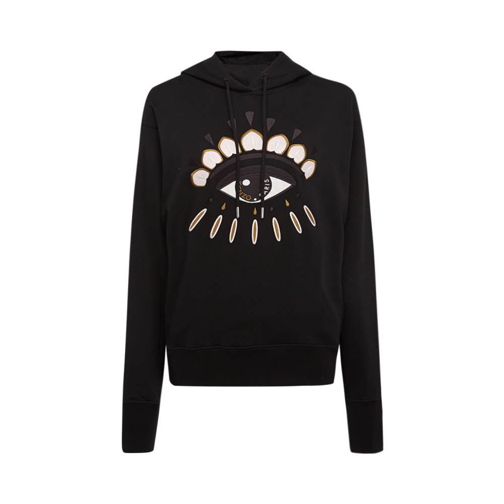 kenzo黑色个性青春女士休闲眼睛造型套头卫衣卫衣