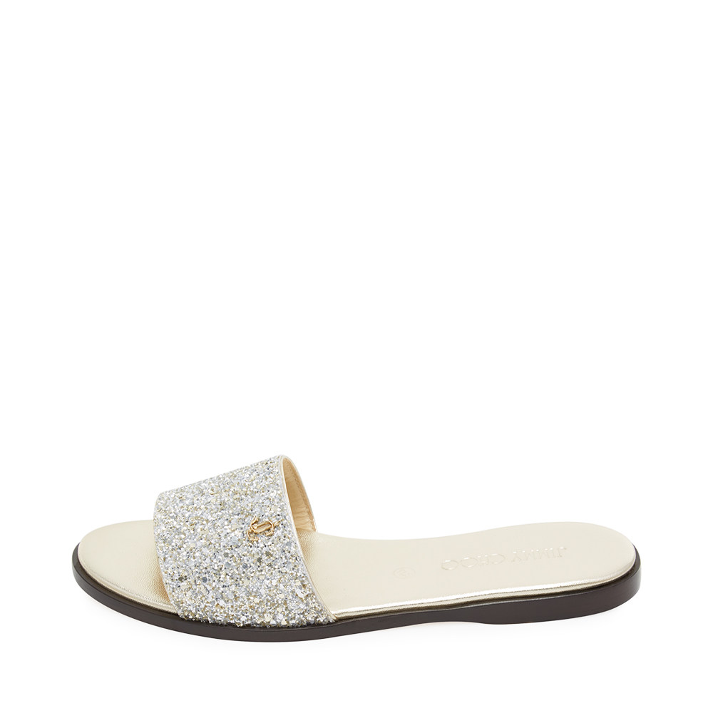 拖鞋jimmychoo香槟时髦复古经典logo女士平底包头拖