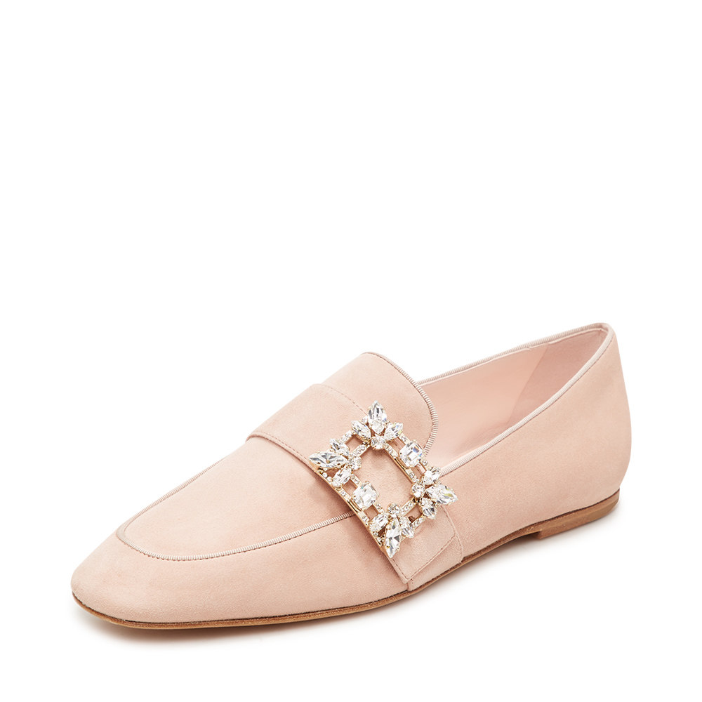 rogervivier多色珠宝纽扣女士乐福鞋单平底秋季单鞋