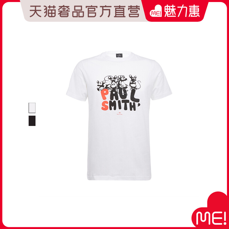 PSBYPAULSMITH多色纯棉老鼠印花男士T恤