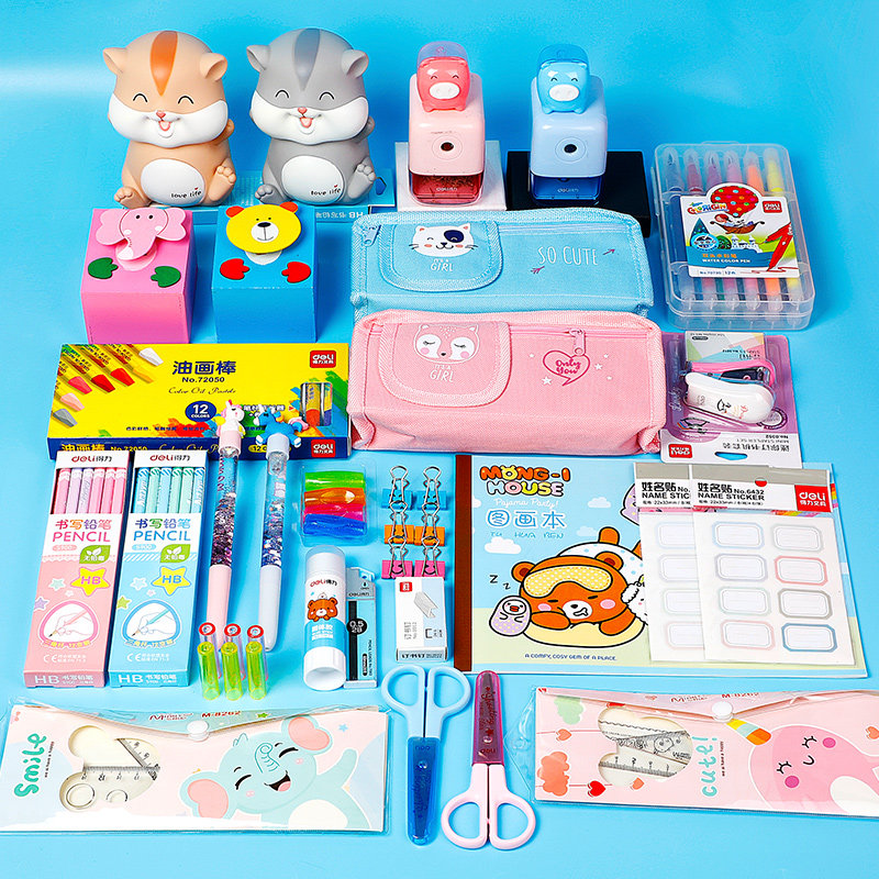 得力文具套装礼盒新年大礼包幼儿园小学生一年级学习用品必备女孩儿童