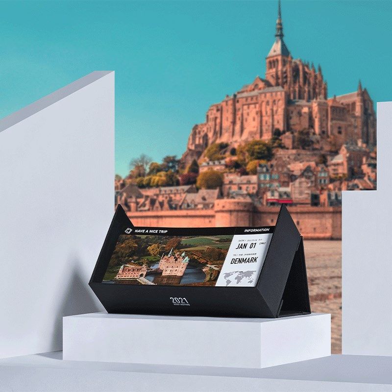 日历马蜂窝文艺药丸20121年旅行机票文艺青年清新新创意台历