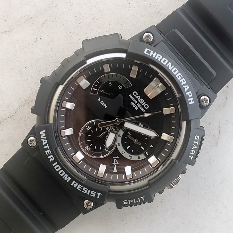 卡西欧手表casiomcw-200h-1a钢铁之心运动表黑武士防水石英表日韩腕表