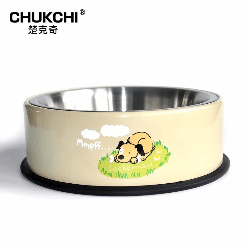 狗碗狗盆不锈钢狗食盆带防滑宠物狗狗饭盆泰迪碗