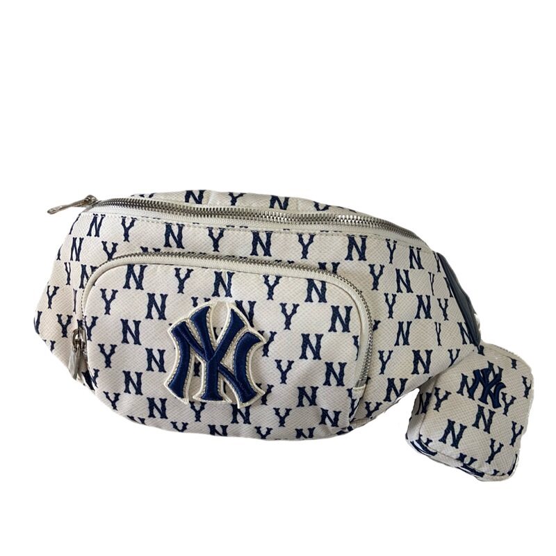 韩国mlb正品新款洋基队ny老花斜跨腰包胸包挎包