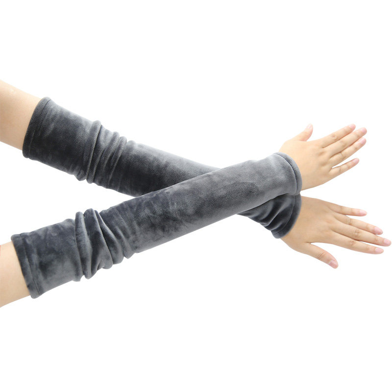 保暖冬季臂袖男女加绒柔软弹力手臂长袖加厚手套