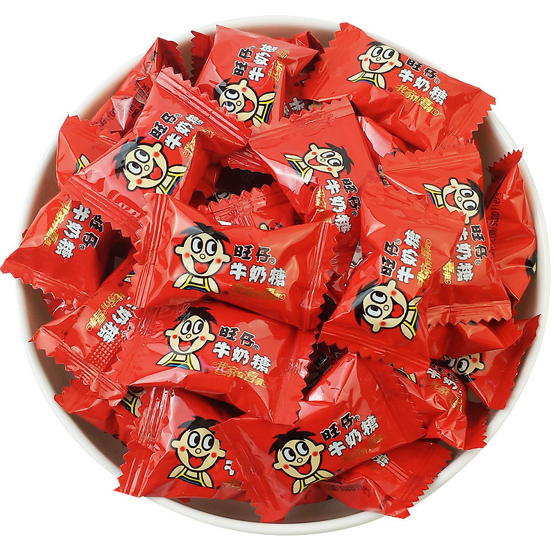 旺仔牛奶糖500克散装旺旺软糖儿童休闲小零食品年货结婚庆喜糖果