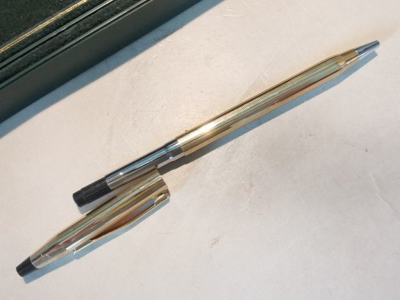 阅古日本回流美国国产高仕10k包金正品圆珠笔圆珠笔