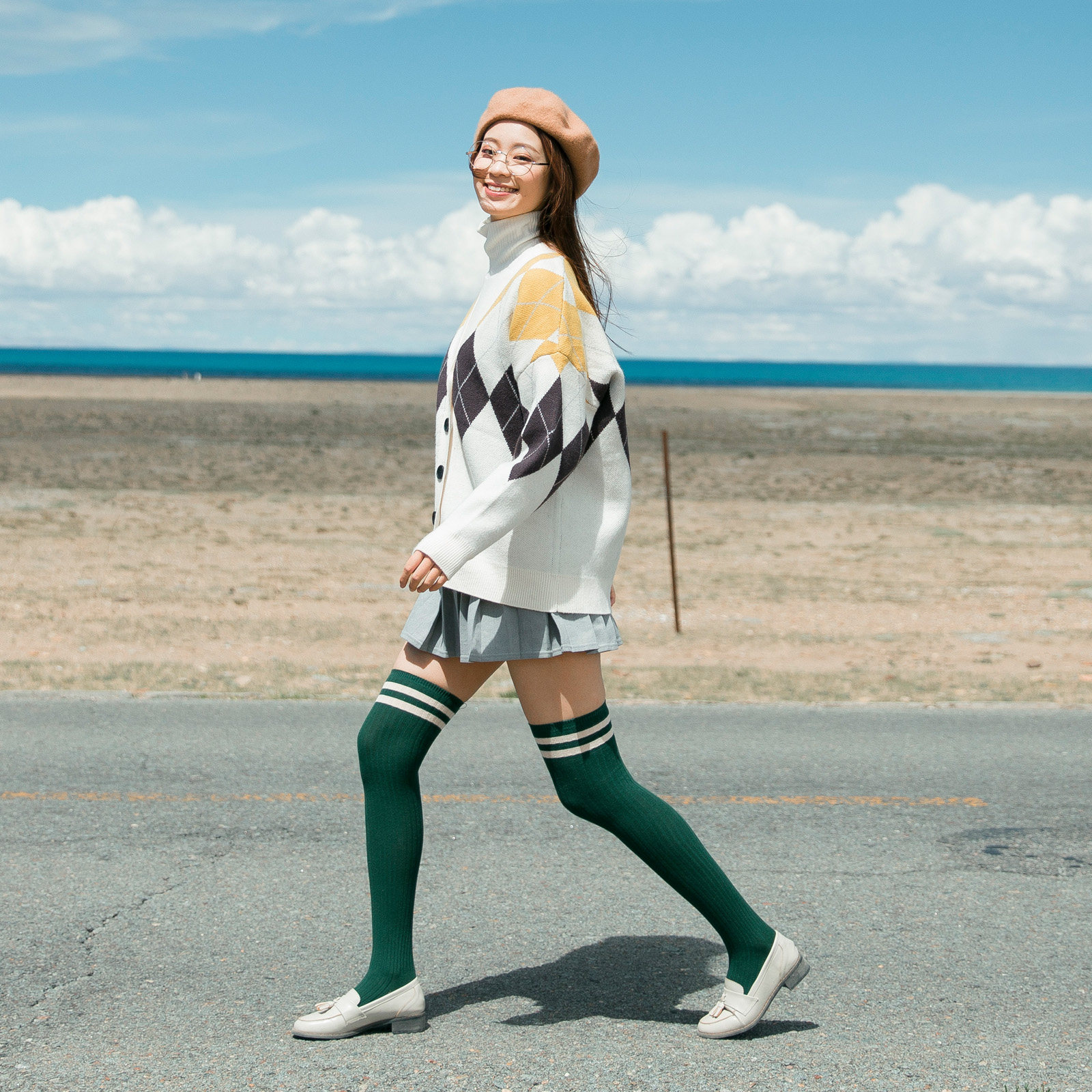 长筒袜女韩国过膝袜日系学院风高筒袜长袜子学生长腿大腿袜秋冬潮