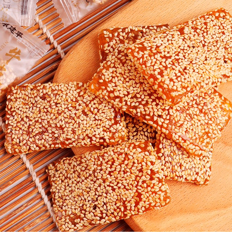 重庆磁器口陈建平牛皮糖包邮特产零食芝麻嚼劲手工老式怀旧400g装