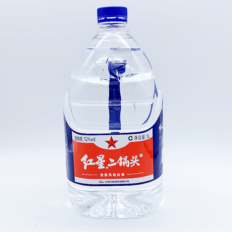 北京红星二锅头桶装白酒高度数清香型酒52度5000ml5l1桶散装