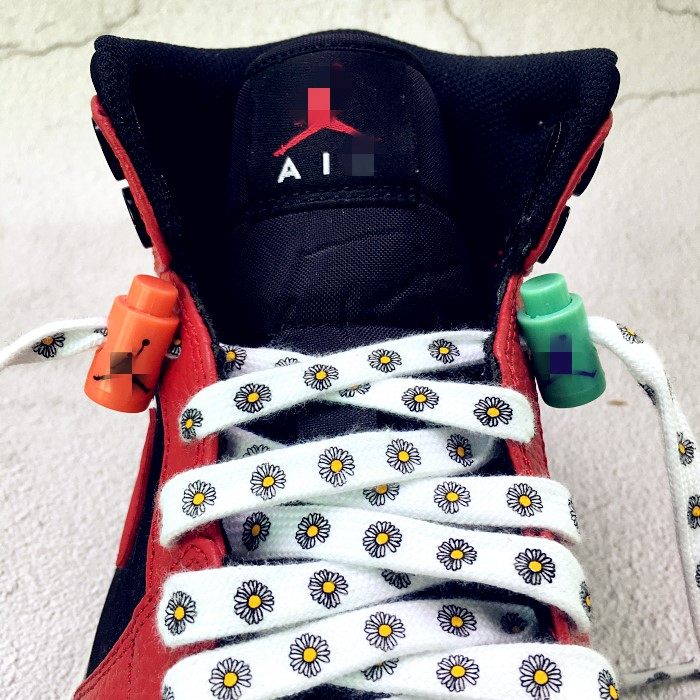 飞人6代鞋带扣aj篮球鞋弹簧鞋扣diy炫彩塑料扣子af1空军一号配件