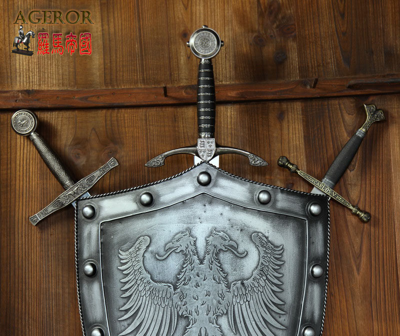 原创设计 复古怀旧酒吧墙面装饰 组合古罗马盾牌 客厅墙挂件 电视