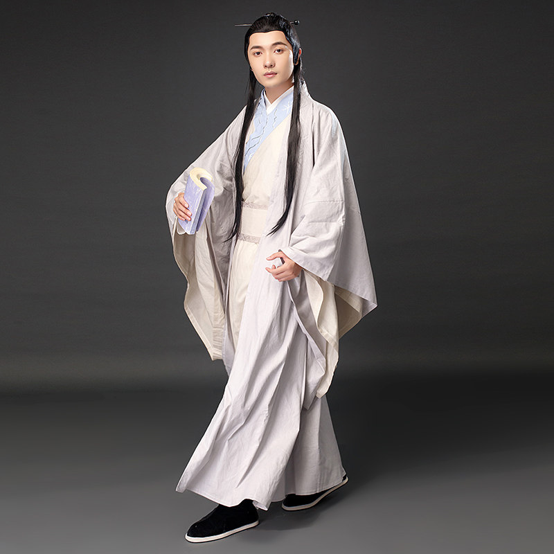 影视棉麻服于朦胧许仙同款古装宋朝书生服侠民族服装