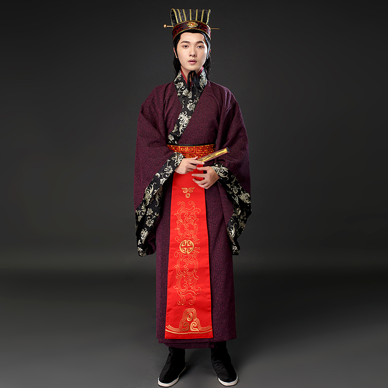 棉麻汉服影视古装大臣臣服员外富商剧组群演民族服装