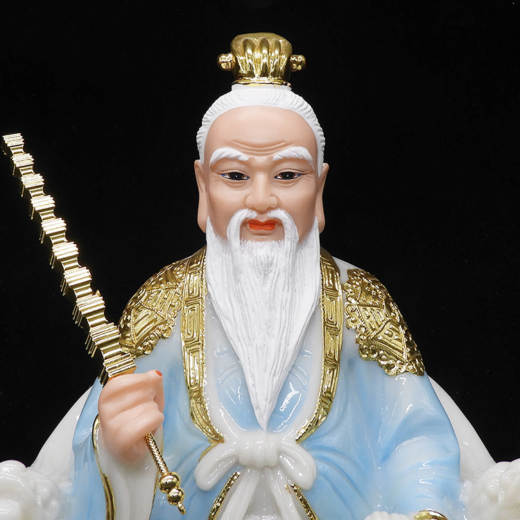 神像姜子牙子牙汉白玉姜太公招财姜尚摆件树脂佛像摆件