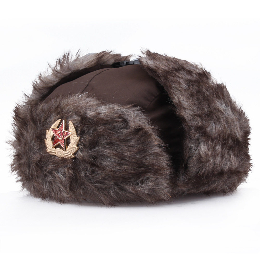 保暖苏联cccp徽章雷锋防风护耳男女户外骑行帽子