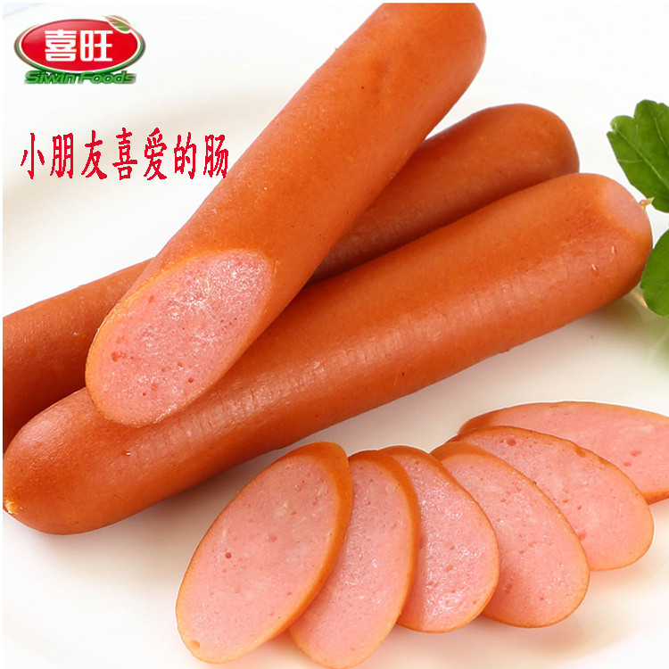 喜旺维也纳小肠早餐纯肉即食维小脆皮儿童肠小细肠手指肠散装
