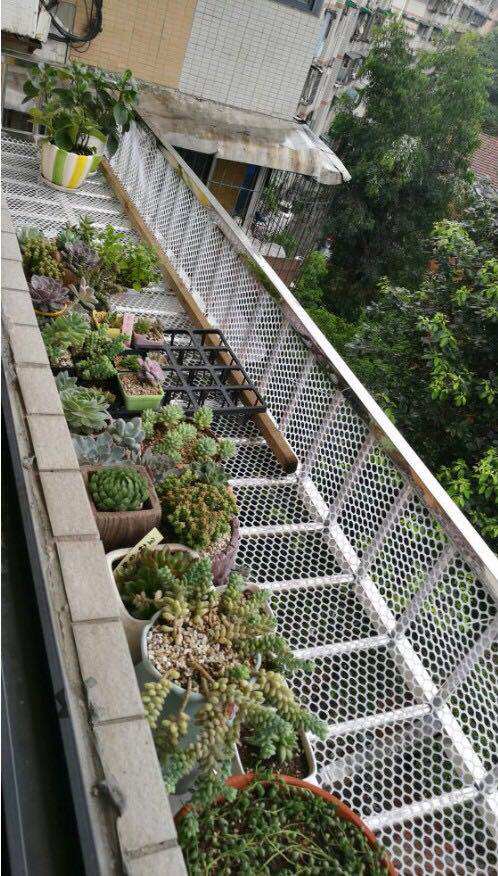 户外阳台防护栏防盗窗台台网花架垫板多肉花盆安全网