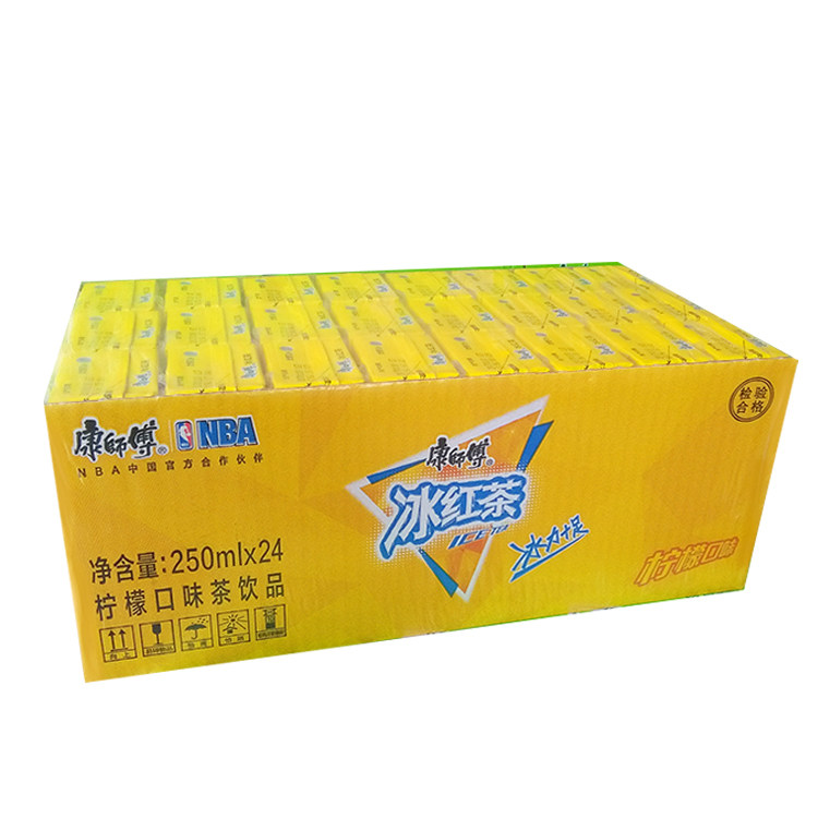 康师傅冰红茶纸盒250ml24盒水蜜桃鲜果冰糖雪梨冰绿茶饮料