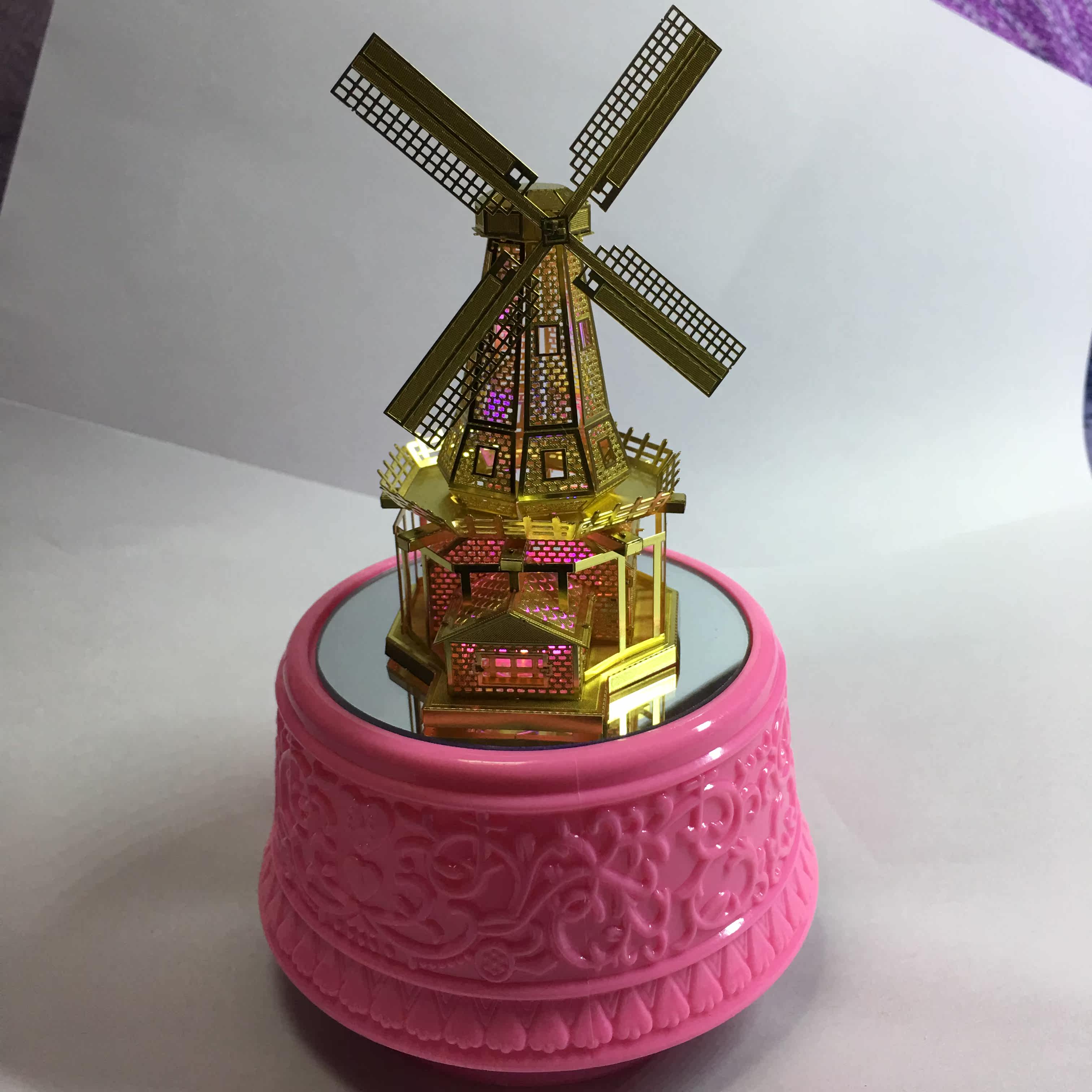 发光灯座 3d金属拼装立体模型 成人diy免胶玩具 生日礼物 包邮